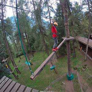 Flying park - percorso avventura - percorso rosso - Val di Sole